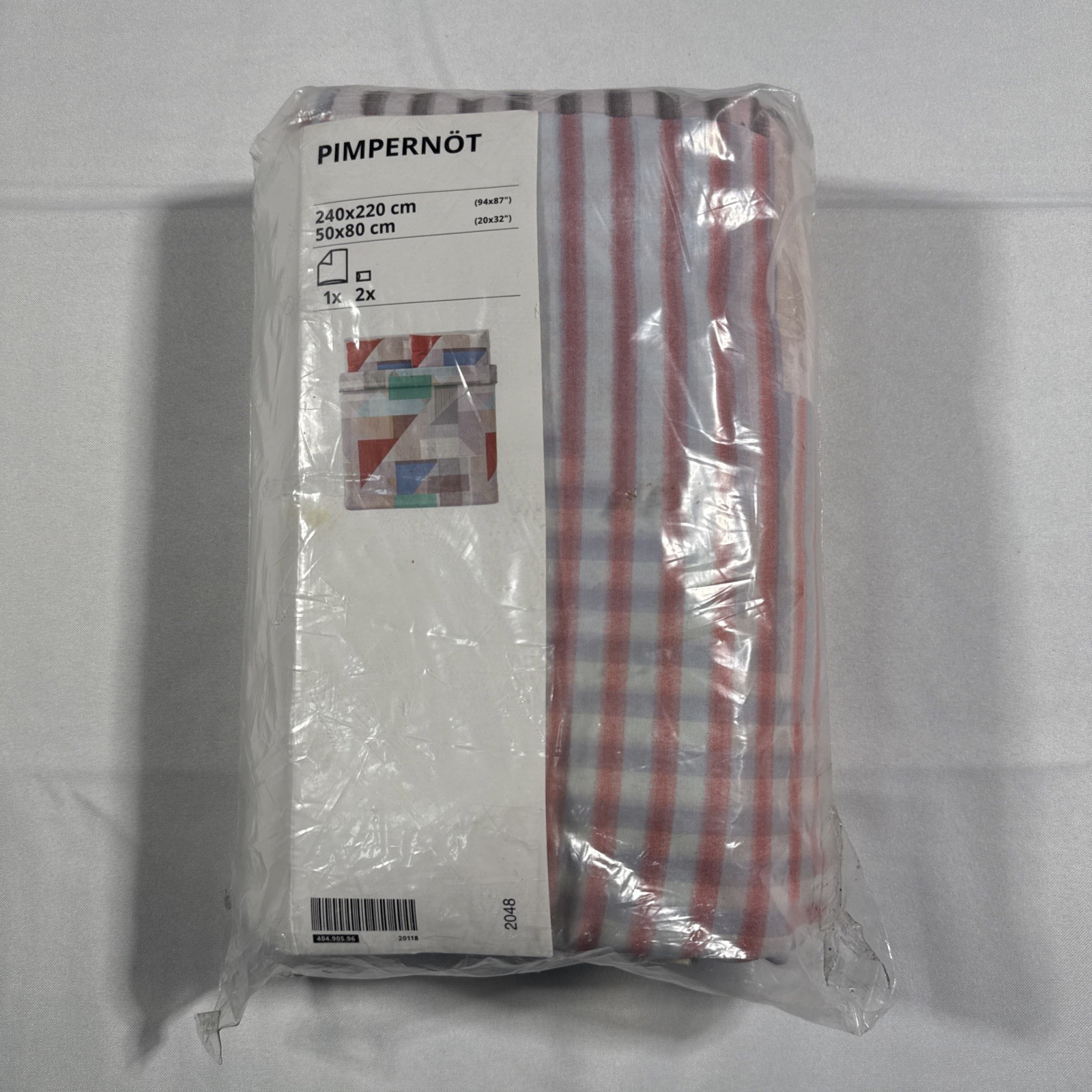Pinpernöt Bed Sheet Set 94x87” 20x32” NWT In Package