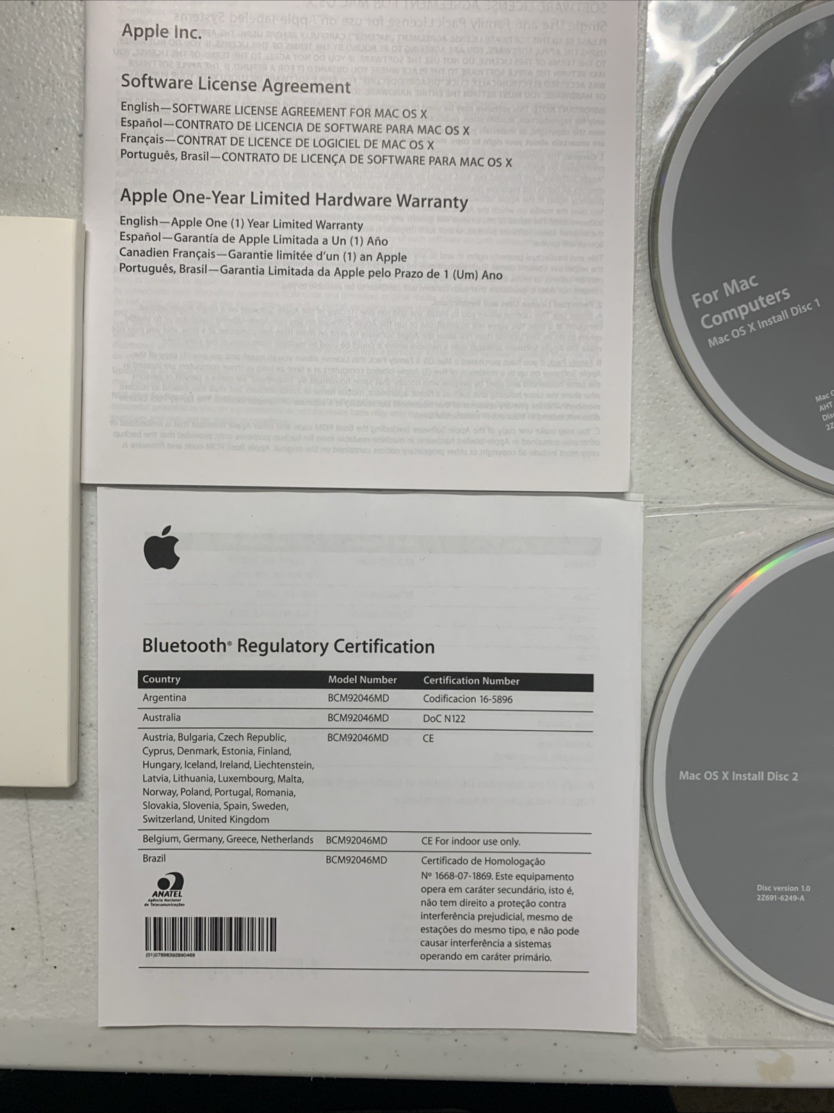 Apple iMac OS x 10.5.4 Everything Else Install Disc Install Discs & Manual 2008