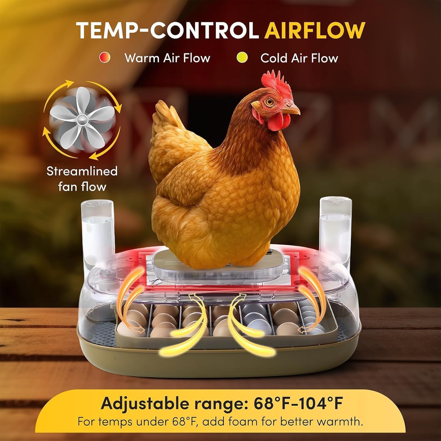 24 Egg Incubator, Incubators for Hatching Eggs with Fully Automatic Turner & ...