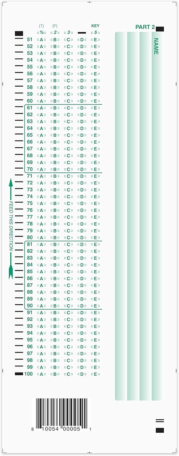 Official Brand 882-E Answer Sheet (50 Pack)