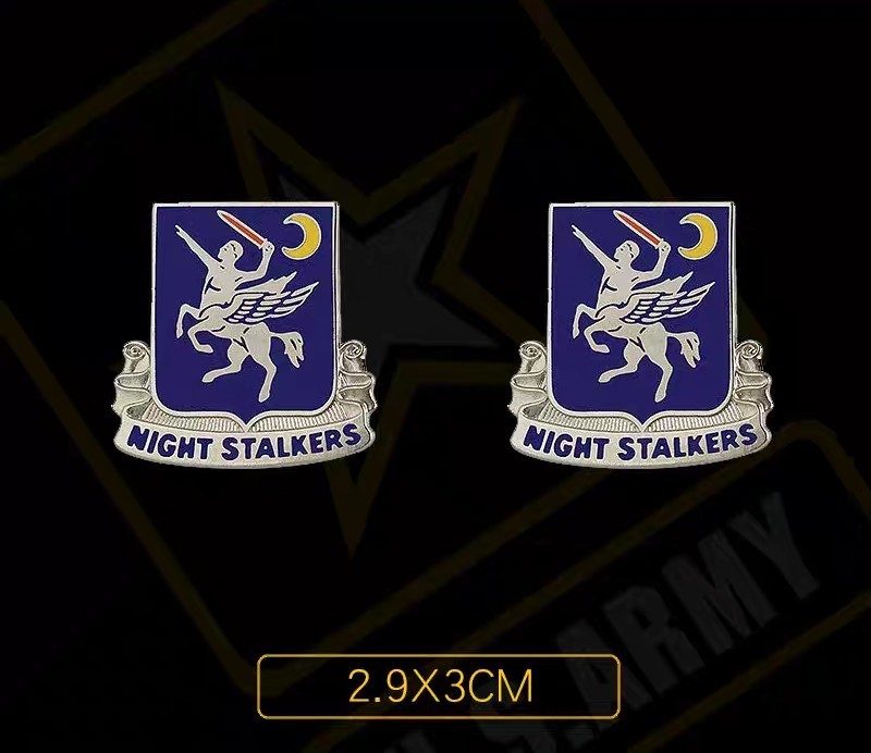 2pcs US Military Army 160th SOAR Night Stalkers Badge special operations Pin
