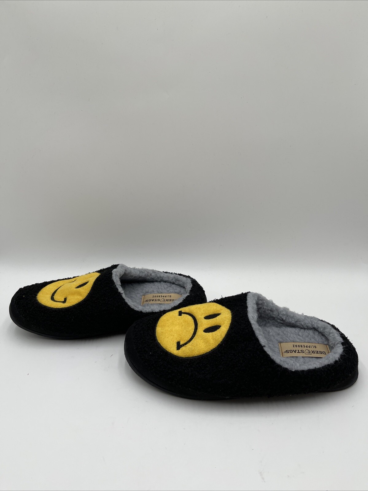 Deer Stags Men's Wink Slipper Black/Yellow Size 9M