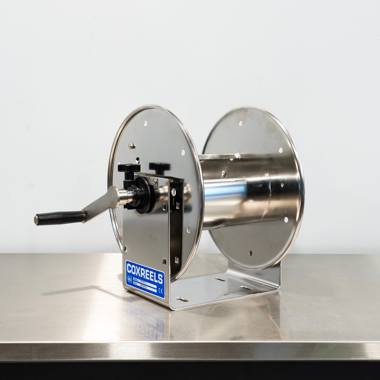 Cox Custom High Pressure Hose Reel Stainless Steel | Hand Crank | Up To 100'