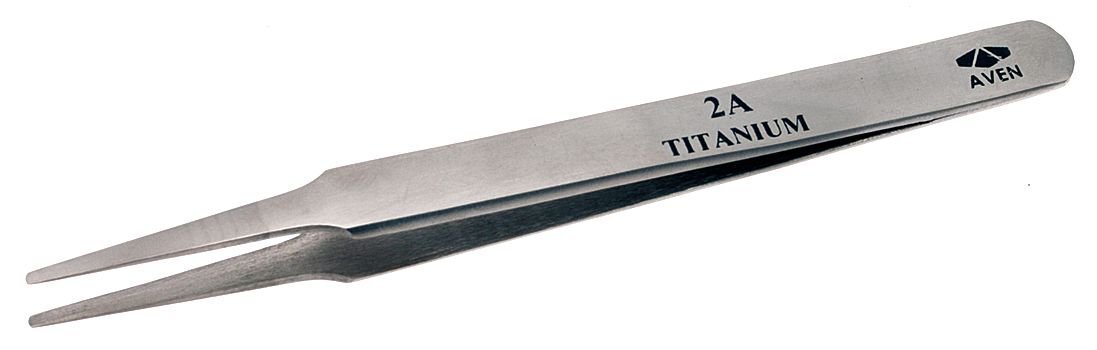 Aven 18049TT Style 2A Titanium Tweezer, 120mm Overall Length