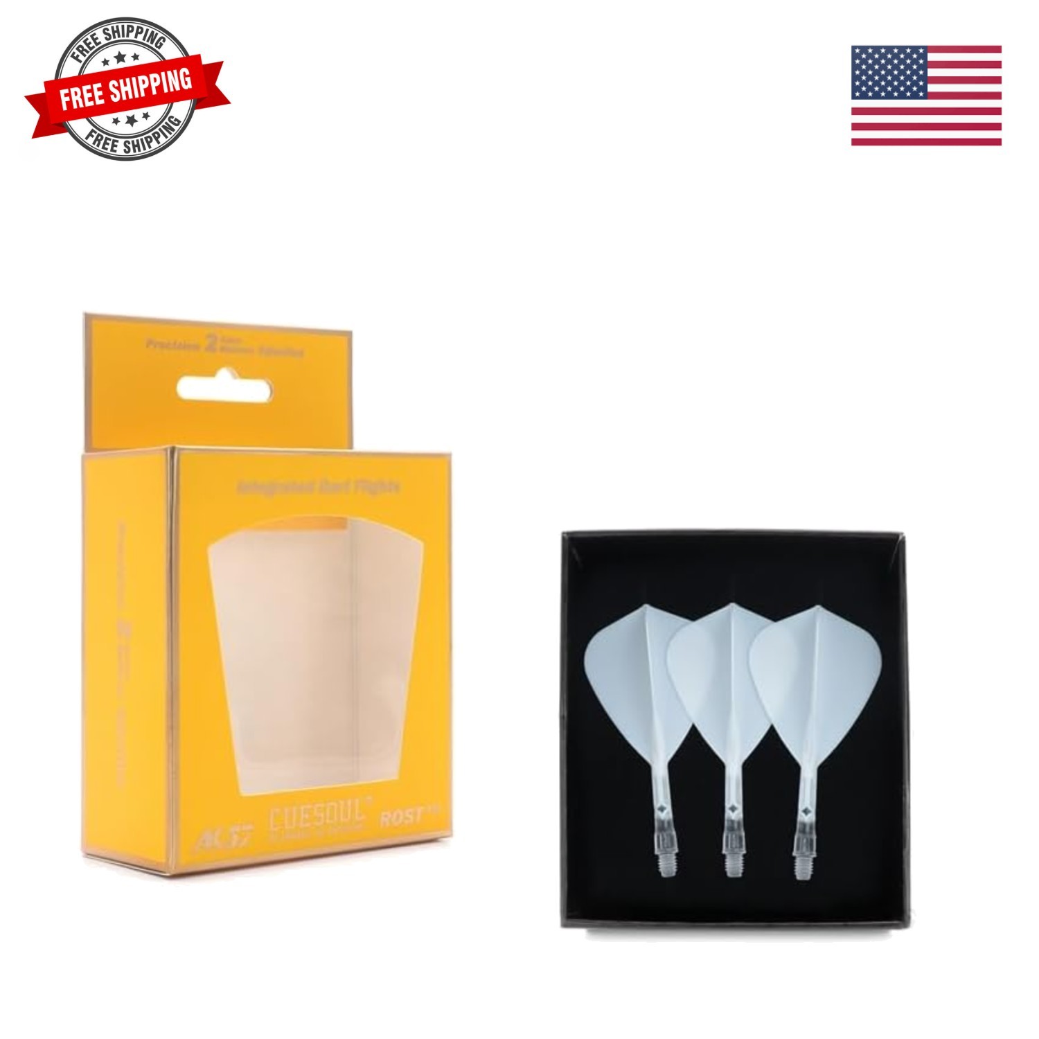 ROST T19 Integrated Dart Shaft and Dart Flights Kite Shape S