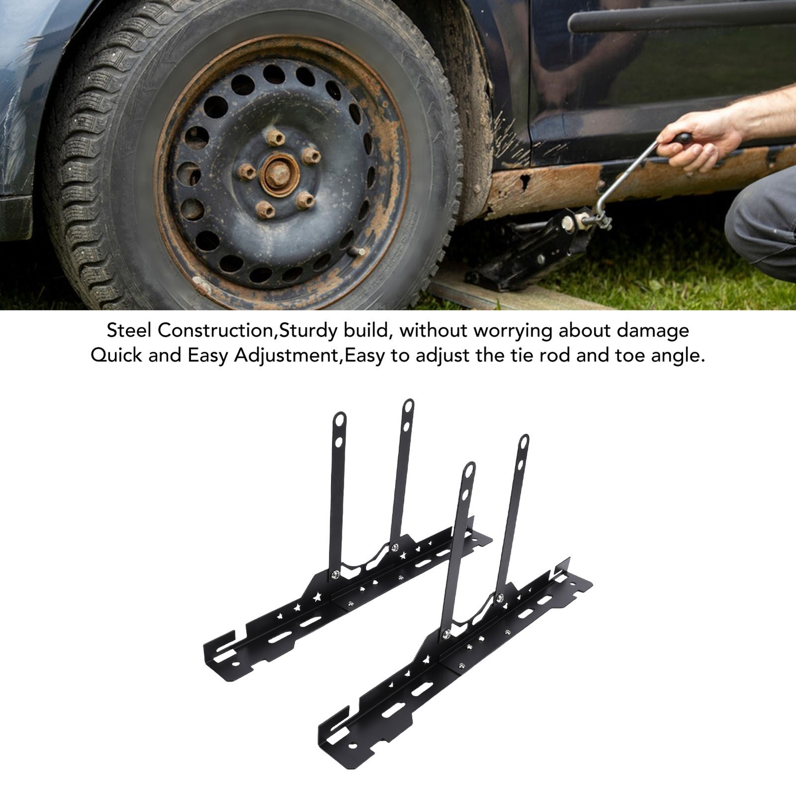 2 Sets Heavy Duty Wheel Alignment Tool Plate For Car Front End Alignment