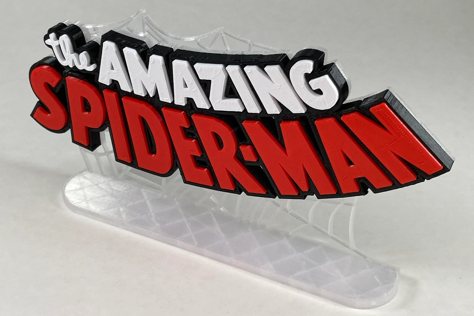Vintage Spider-Man 3D Printed Freestanding Logo