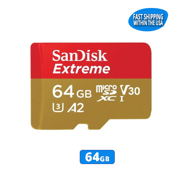 Sandisk Extreme 64GB Micro SD Memory Card GoPro MAX HERO9 HERO8 HERO7 Black