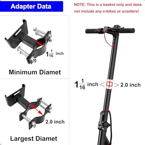 Removable Knee Scooter Basket with Handle - Quick Release Cloth Accessory, Fits