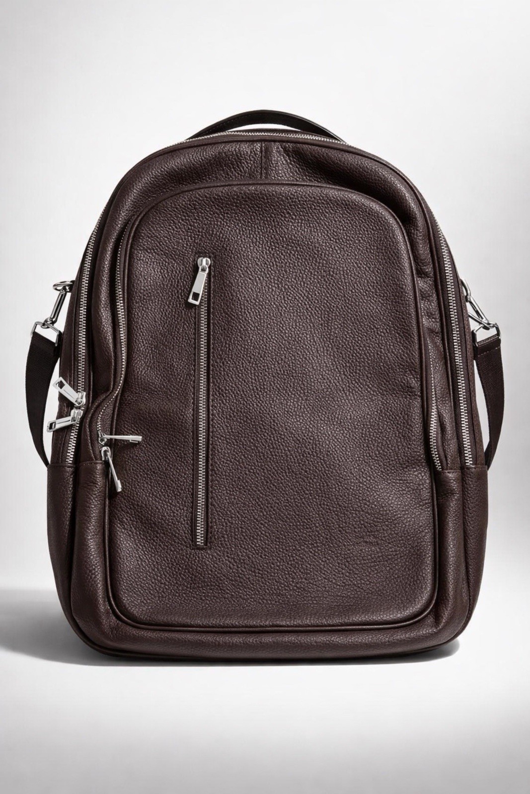 PERSAMAN New York Brown Leather Backpack  NWOT #238