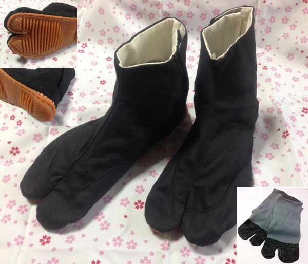 Japanese JikaTabi Boots Ninja Samurai Low Tops SOCKS with Bonus Heavy Duty