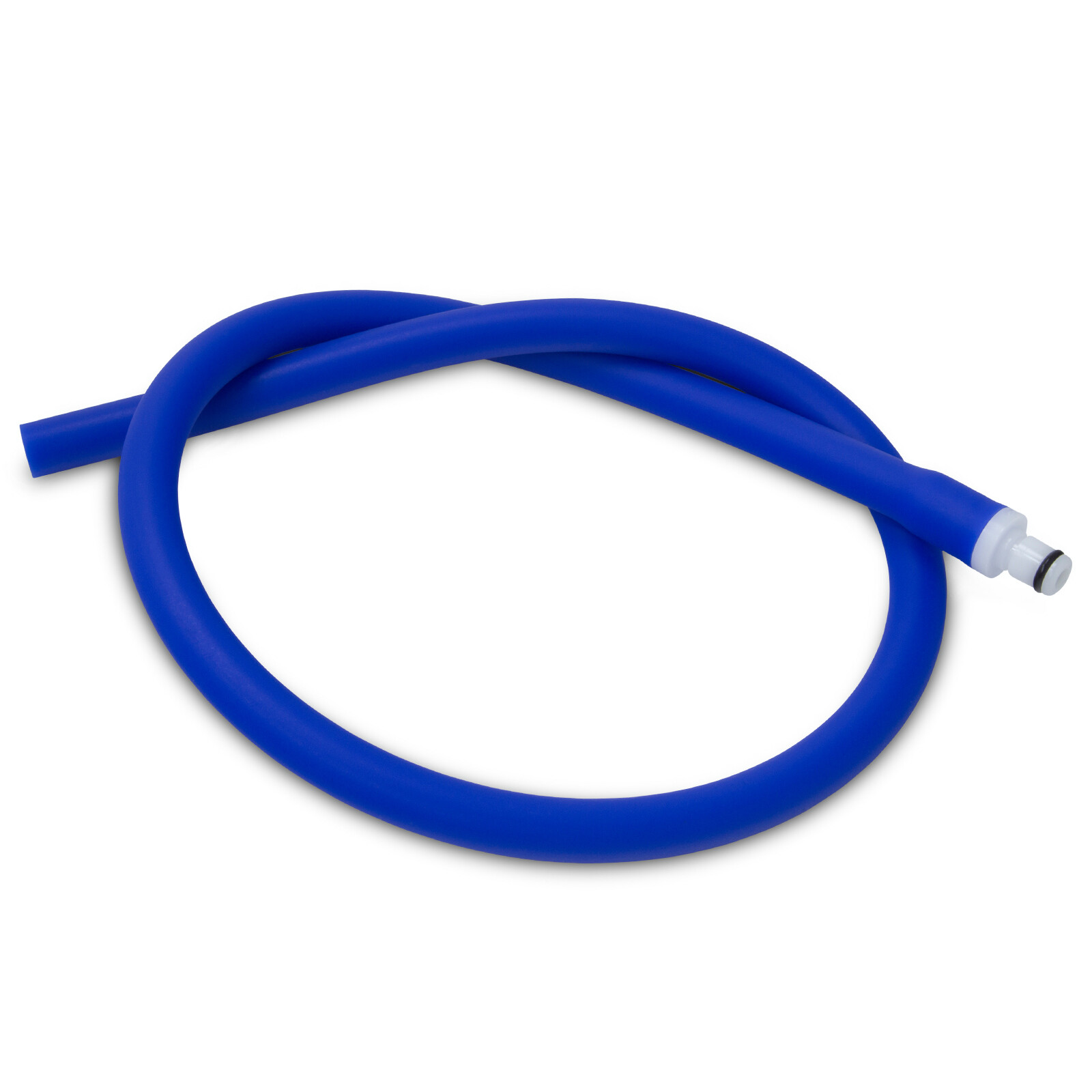 LeLuv Silicone Hose 24 Inch Slippery Coated + Fitting Non-Collapsible Royal Blue