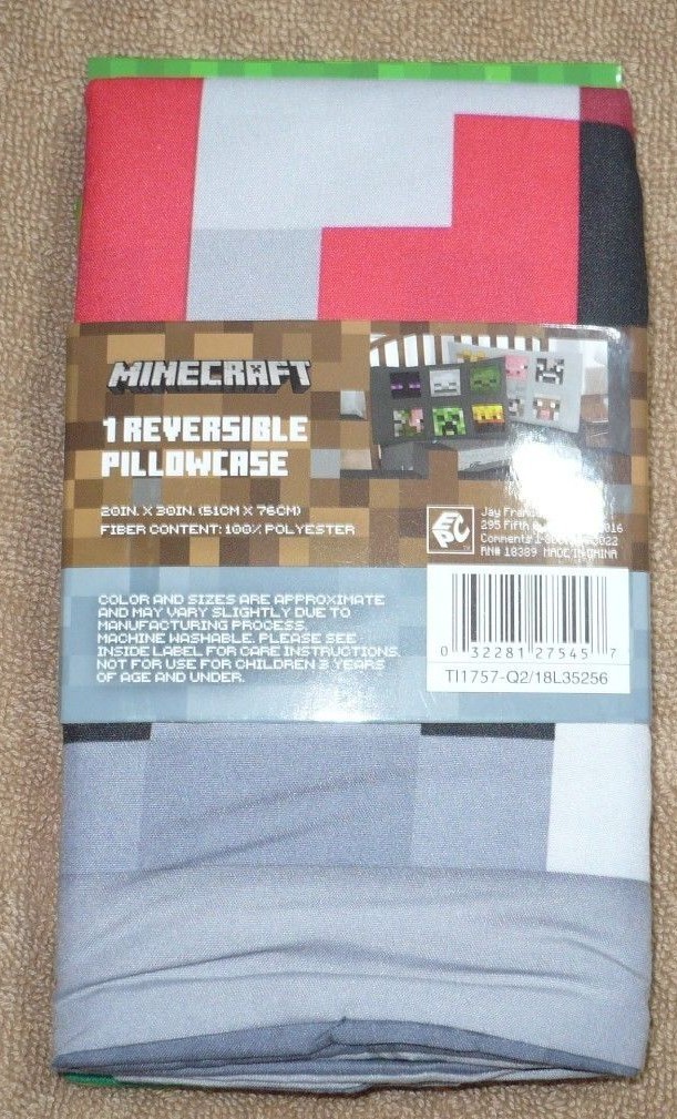 Minecraft Pillow Case Standard Bedding
