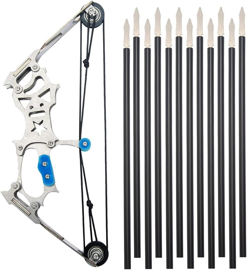 5.9"/7.2"/18.7" Compound Bow and Arrow Set, Mini Archery Bow Set with Arrows, Le