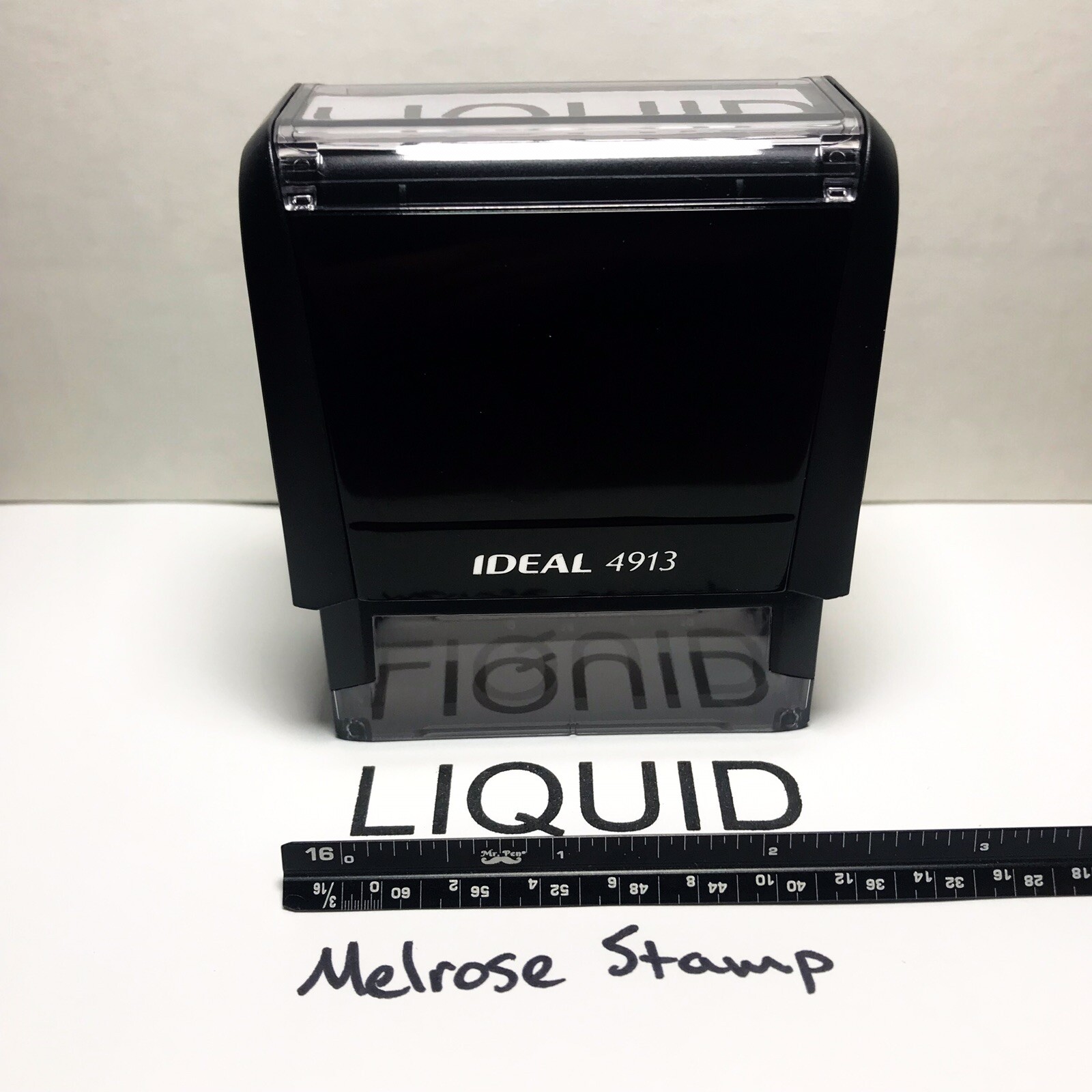Liquid Rubber Stamp Black Ink Self Inking Ideal 4913