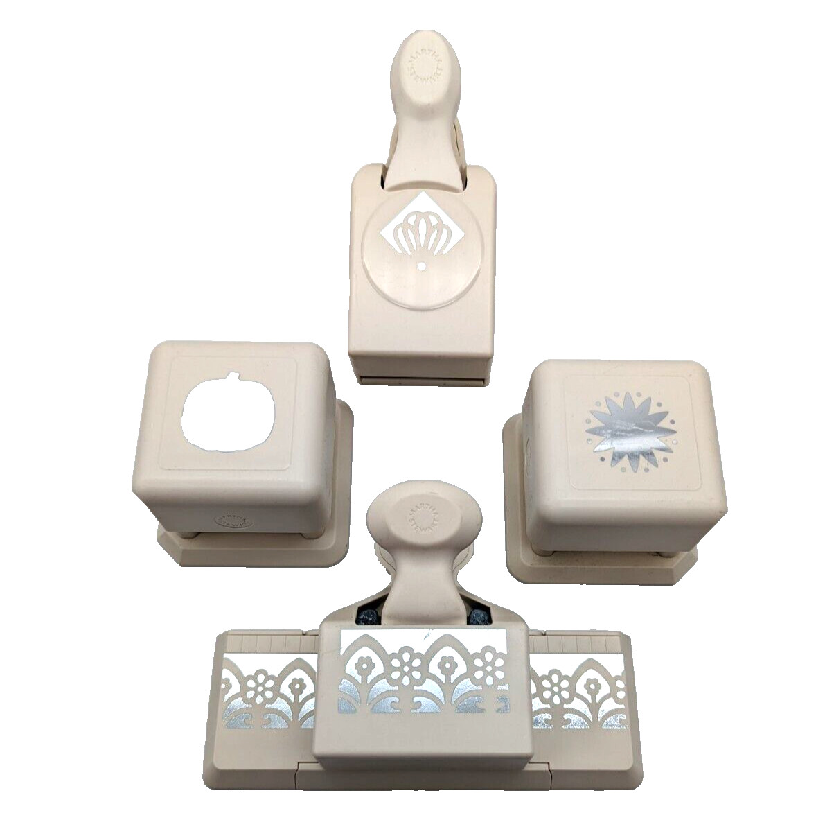 Martha Stewart Crafts Punch Lot of 4 Large Craft Punches flowers pumpkin