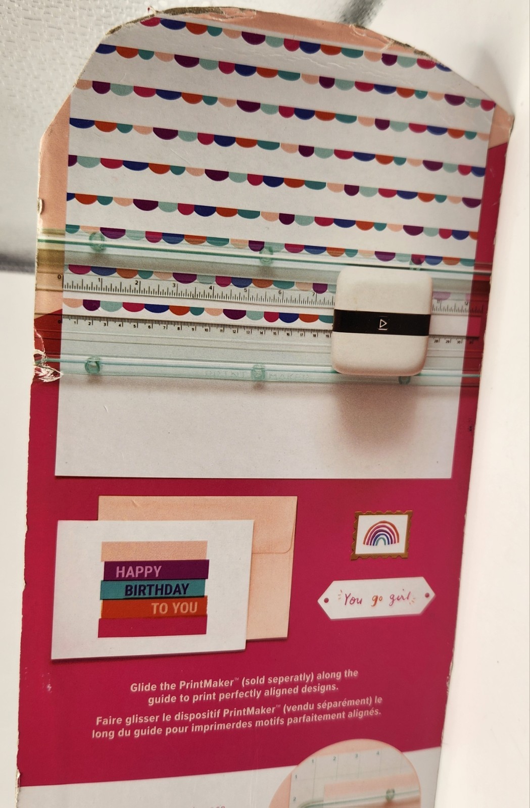 NEW We R Memory Keepers Print Maker 12"Alignment Guide + Ribbon And Washi Guide
