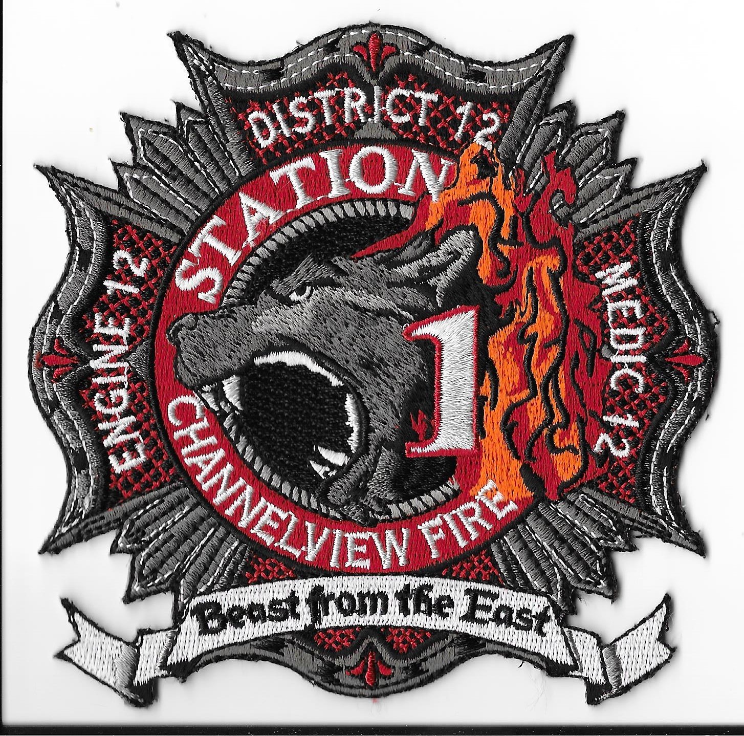 Channelview Fire Department, Texas Engine 12 District 12 Medic 12 Patch V1