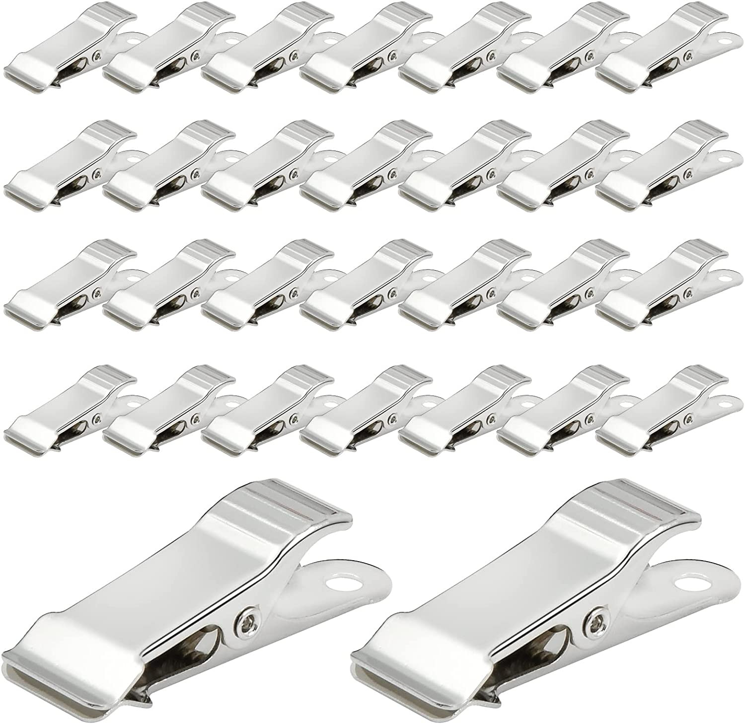 30 Pcs Metal Alligator Clips, 1.58 Inch X 0.5 Inch Metal Mini Clamps,