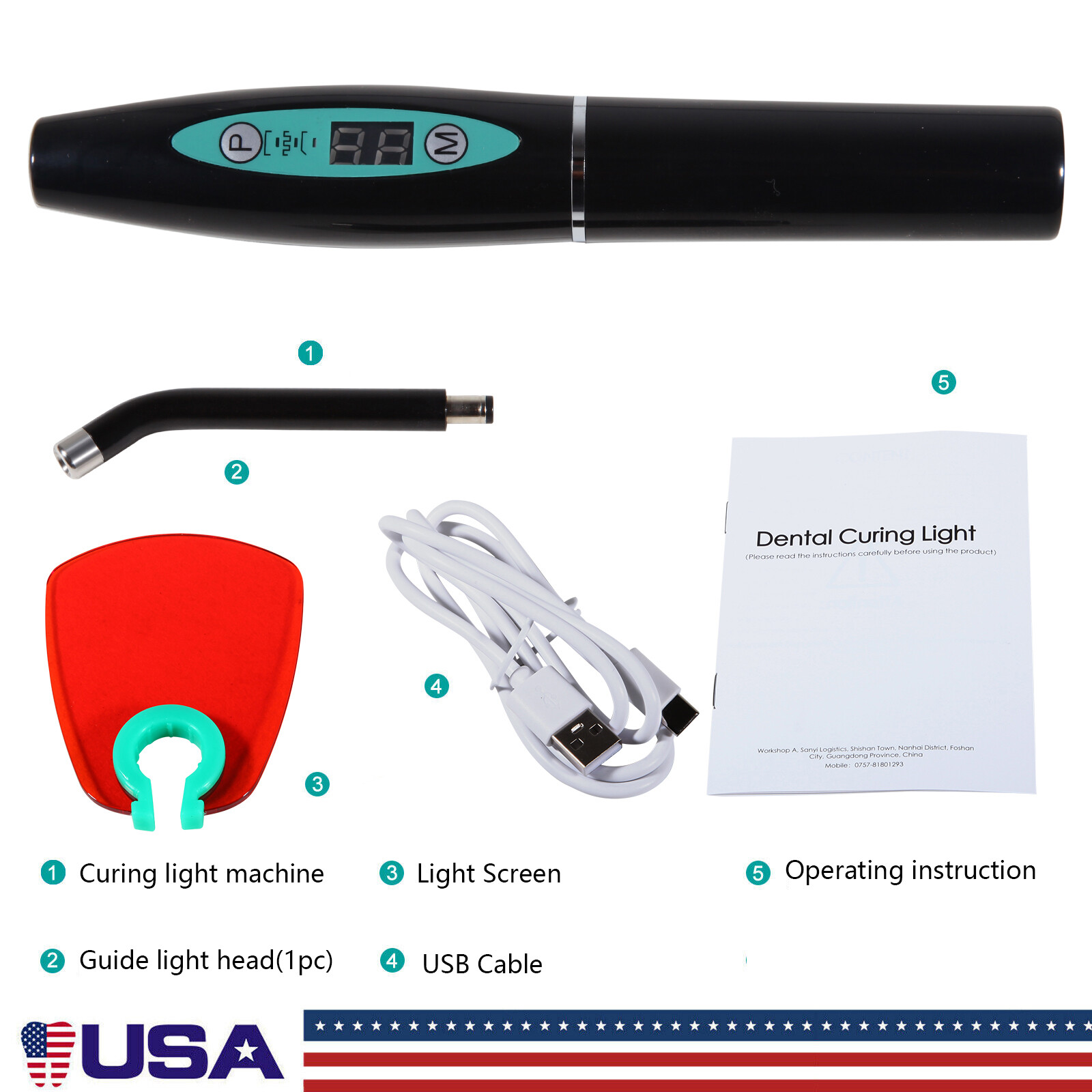 Wireless Cordless Dental Curing Light Lamp Teeth Whitening Woodpecker Style