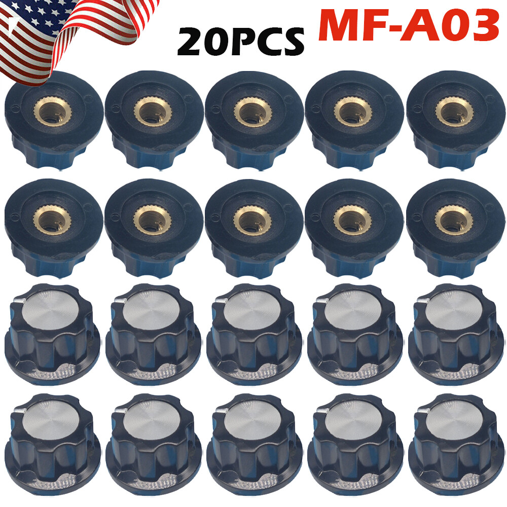 20 PCS MF-A03 Boss Style Knob For Guitars, Ham Radios & FX Pedals. USA SELLER!