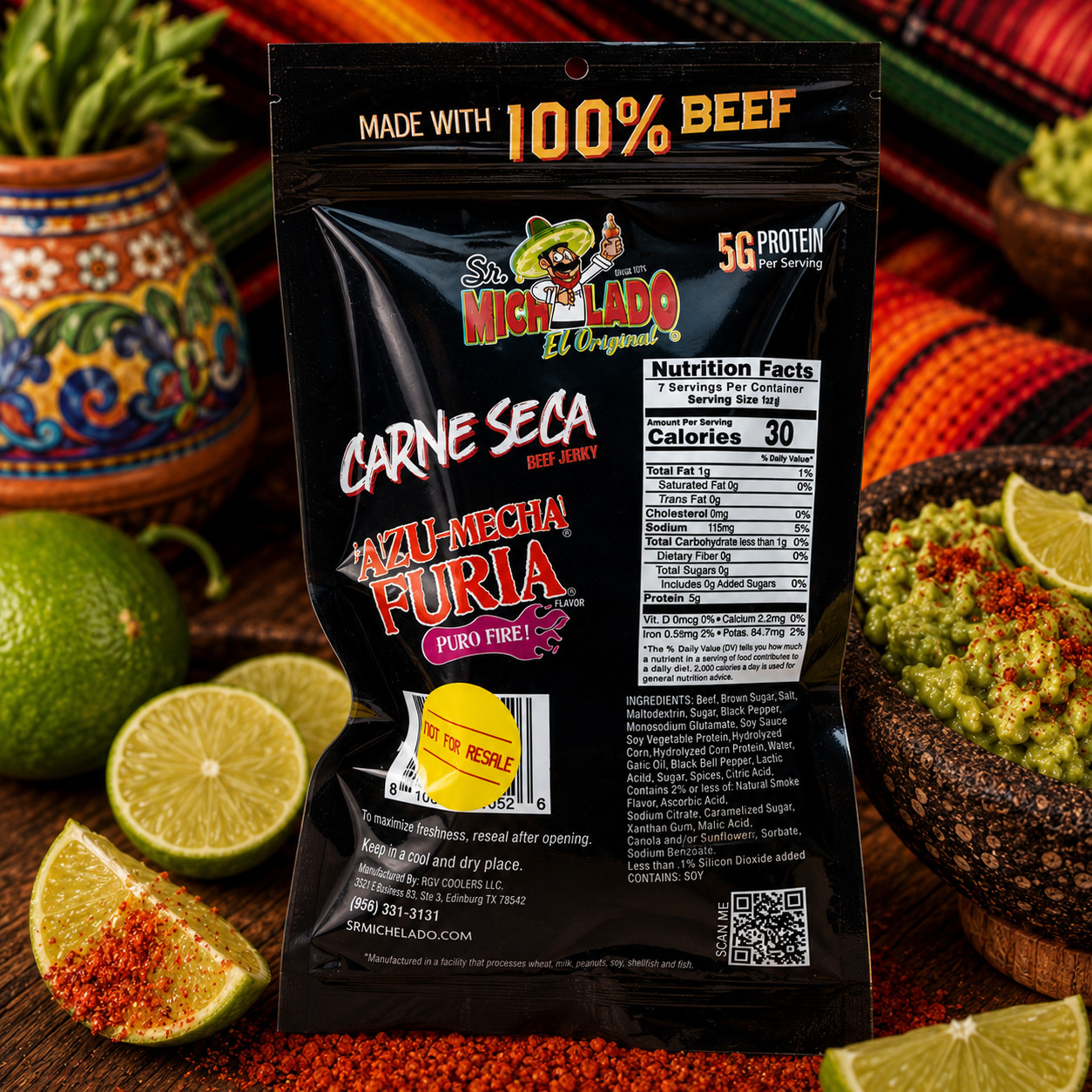 Premium Beef Jerky Mexican Style Carne Seca (5 Pack)