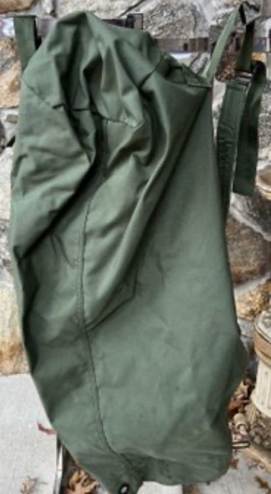 US Military Army Green Canvas Duffle Bag Backpack