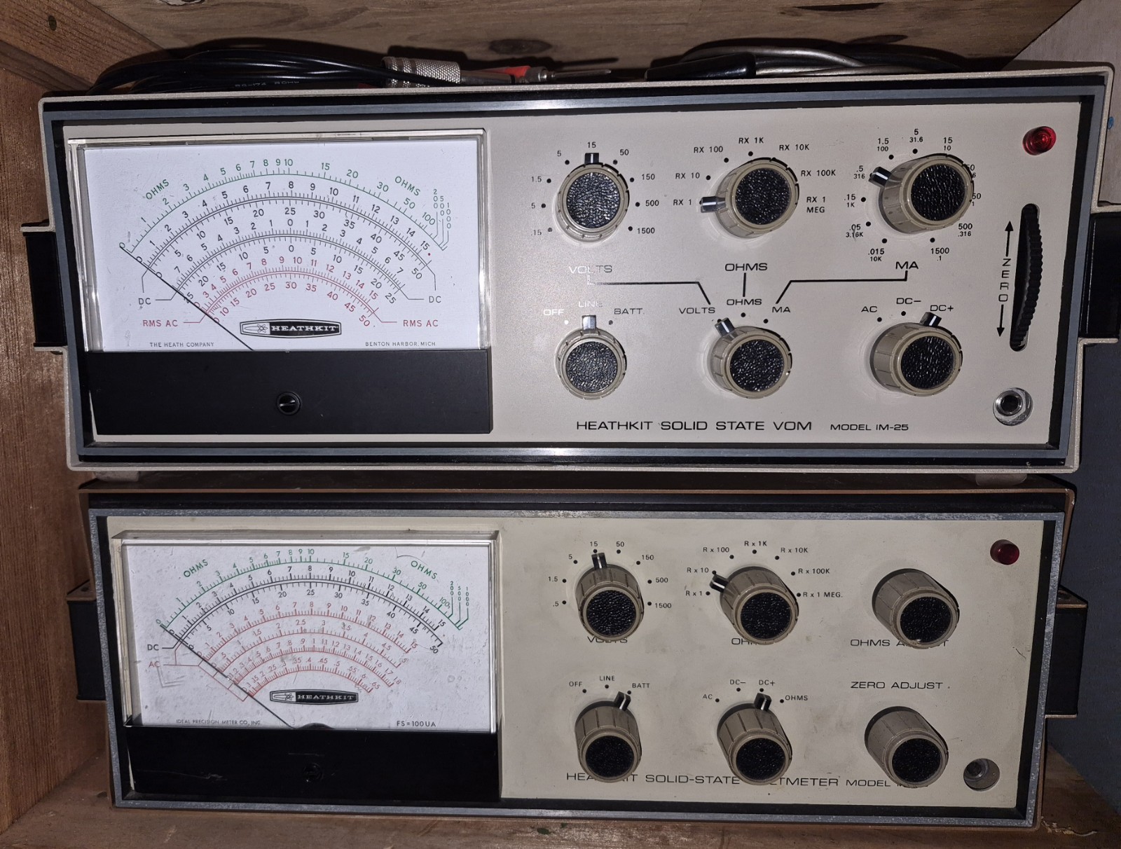 Heathkit IM-16 And IM-25 Solid State Voltmeter And VOM