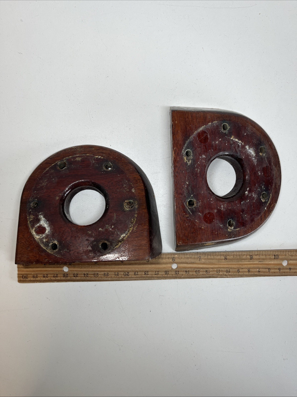 PAIR-Barlow 16 Chrome-Bronze Under Deck Winch with Teak Pads