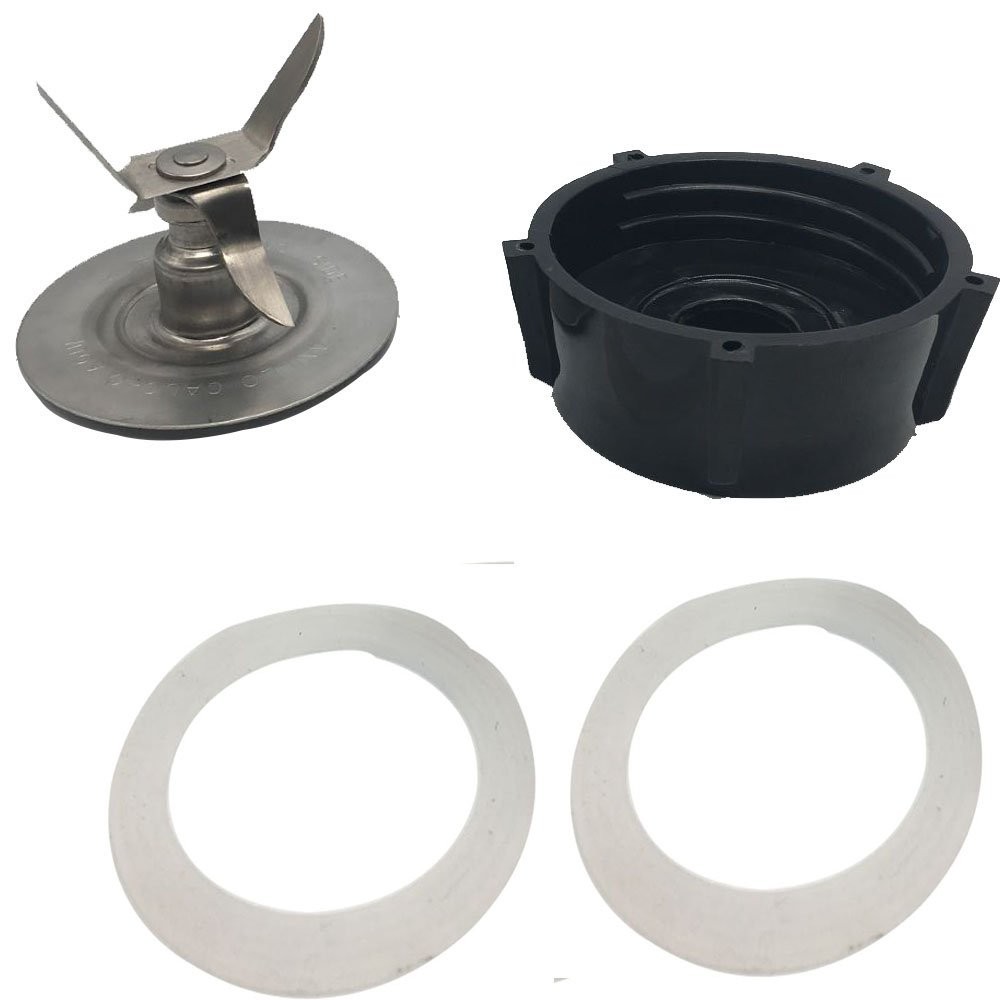 Ice Crusher Blade with Replacement Jar Base Cap, 2 Rubber O Ring Sealing Ring...
