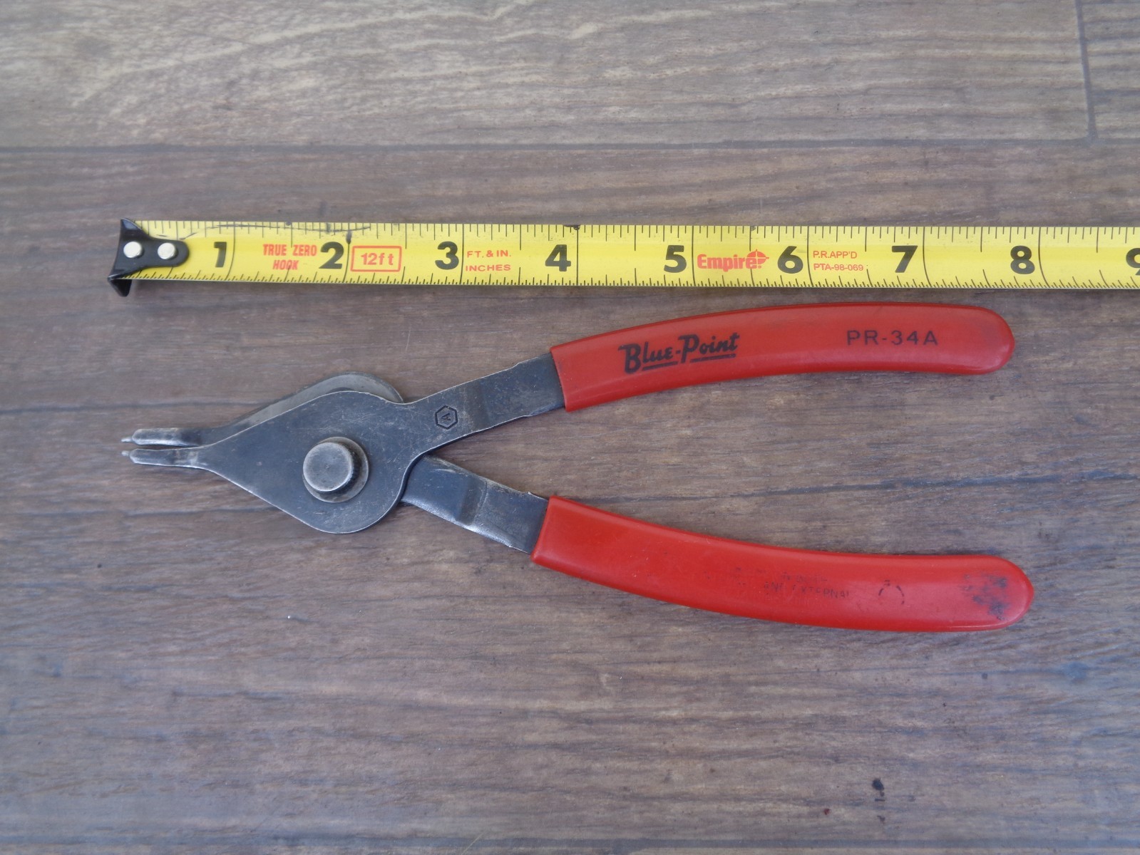 Blue Point Tools PR34A Straight Nose Internal External Snap Ring Pliers
