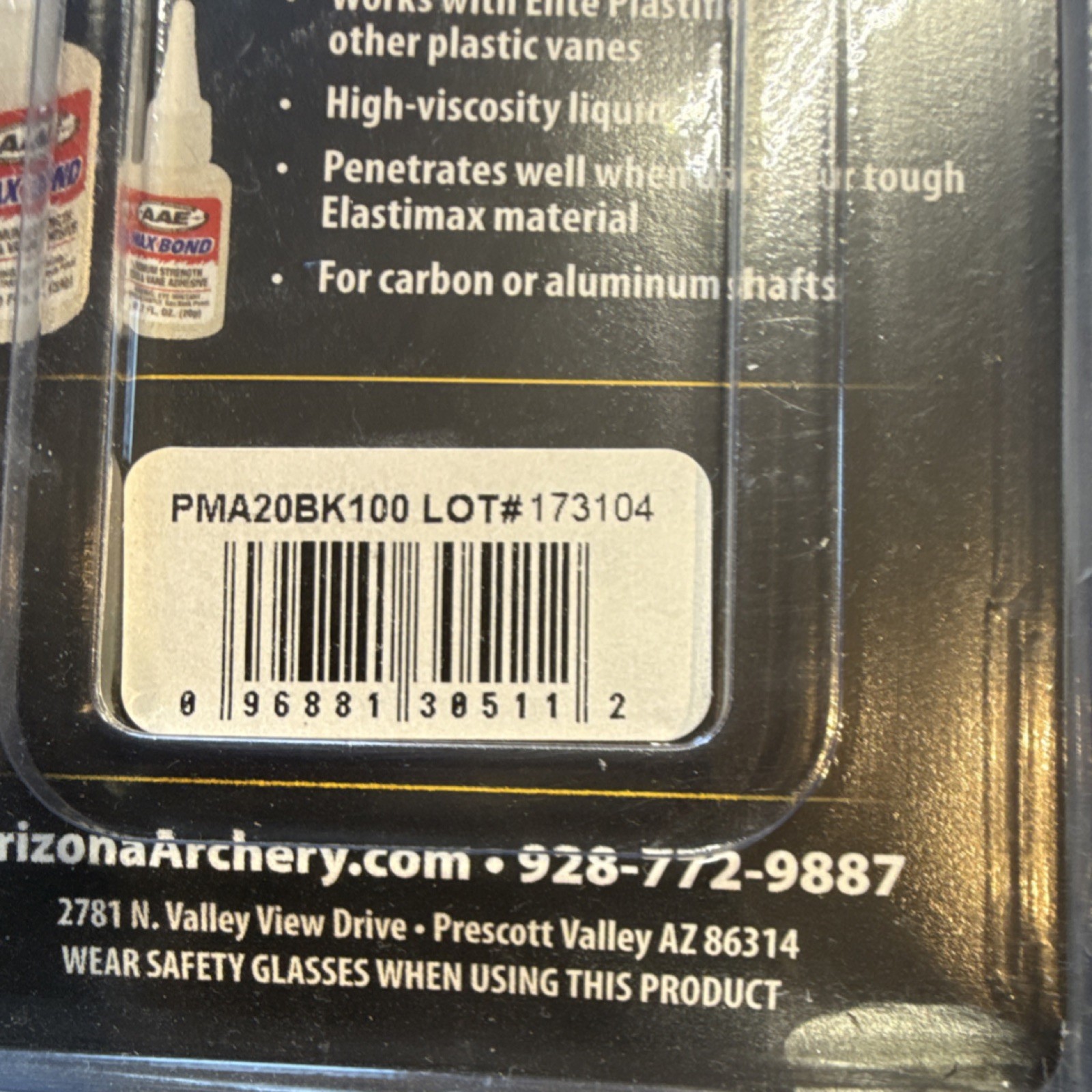 AAE Plastifletch Max - Black Plastic Vanes 2 in 100 Pack PMA20BK100