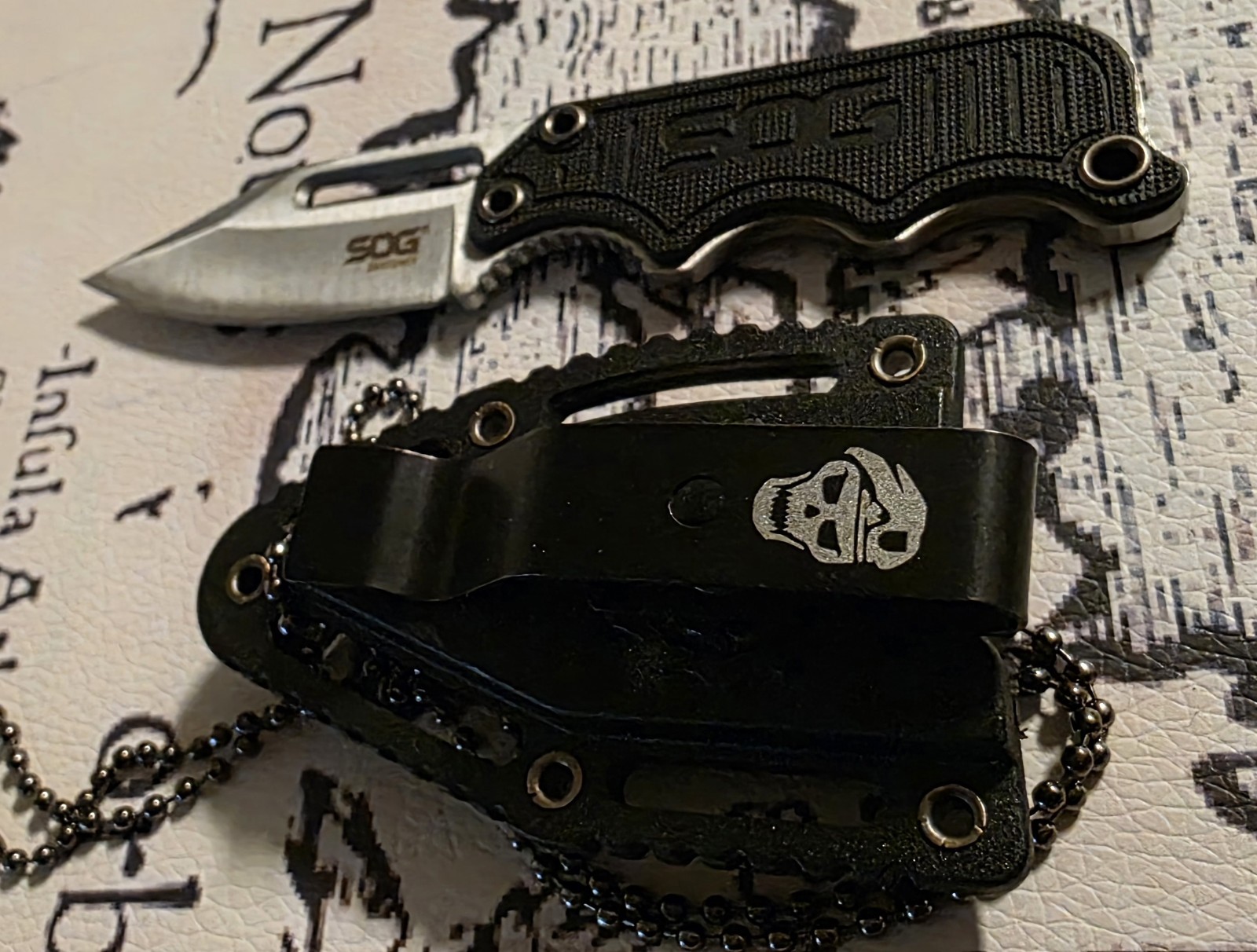 Sog Instinct Mini Fixed Blade Knife With Sheath And Box nwob