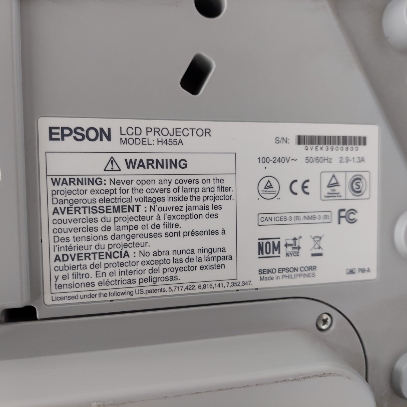 Epson H455A Powerlite 475w Ultra-Short Throw Projector