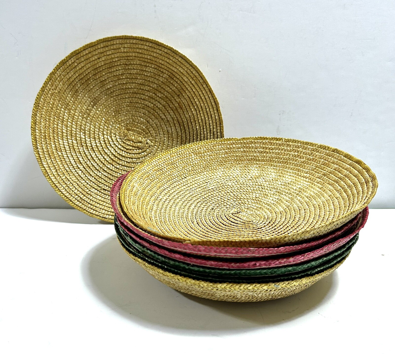 Vintage Mid Century Basket Organizers Set of 7 MCM 10”