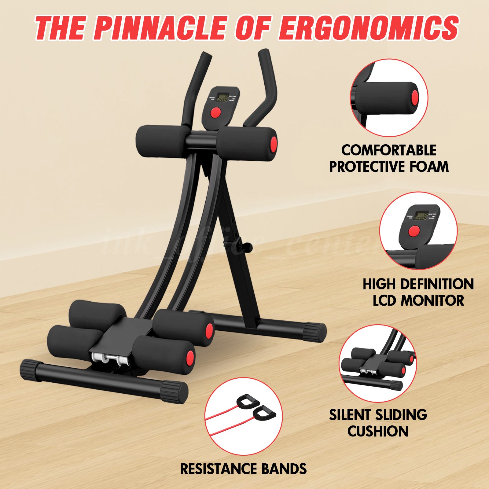 Adjustable Height Single Track Abdominal Trainer Foldable 440lbs Capacity