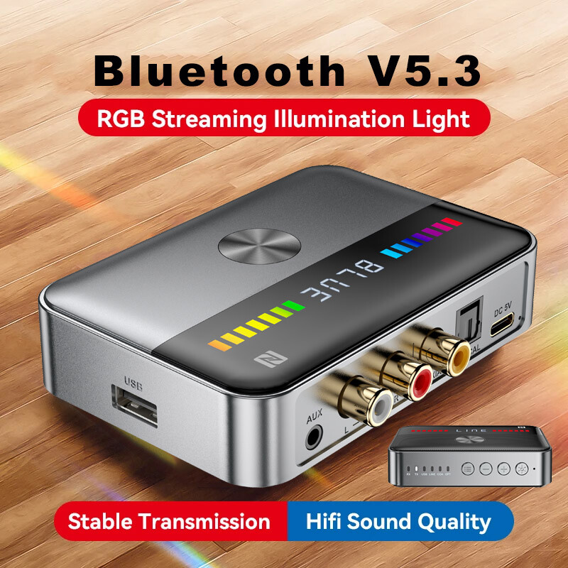 Bluetooth Transmitter Receiver Long Range For TV Home Car Stereo Audio Adapter