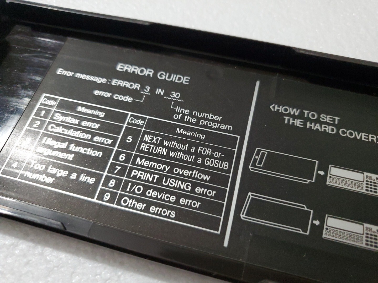 Cover ONLY for Sharp PC-1360 Calculator