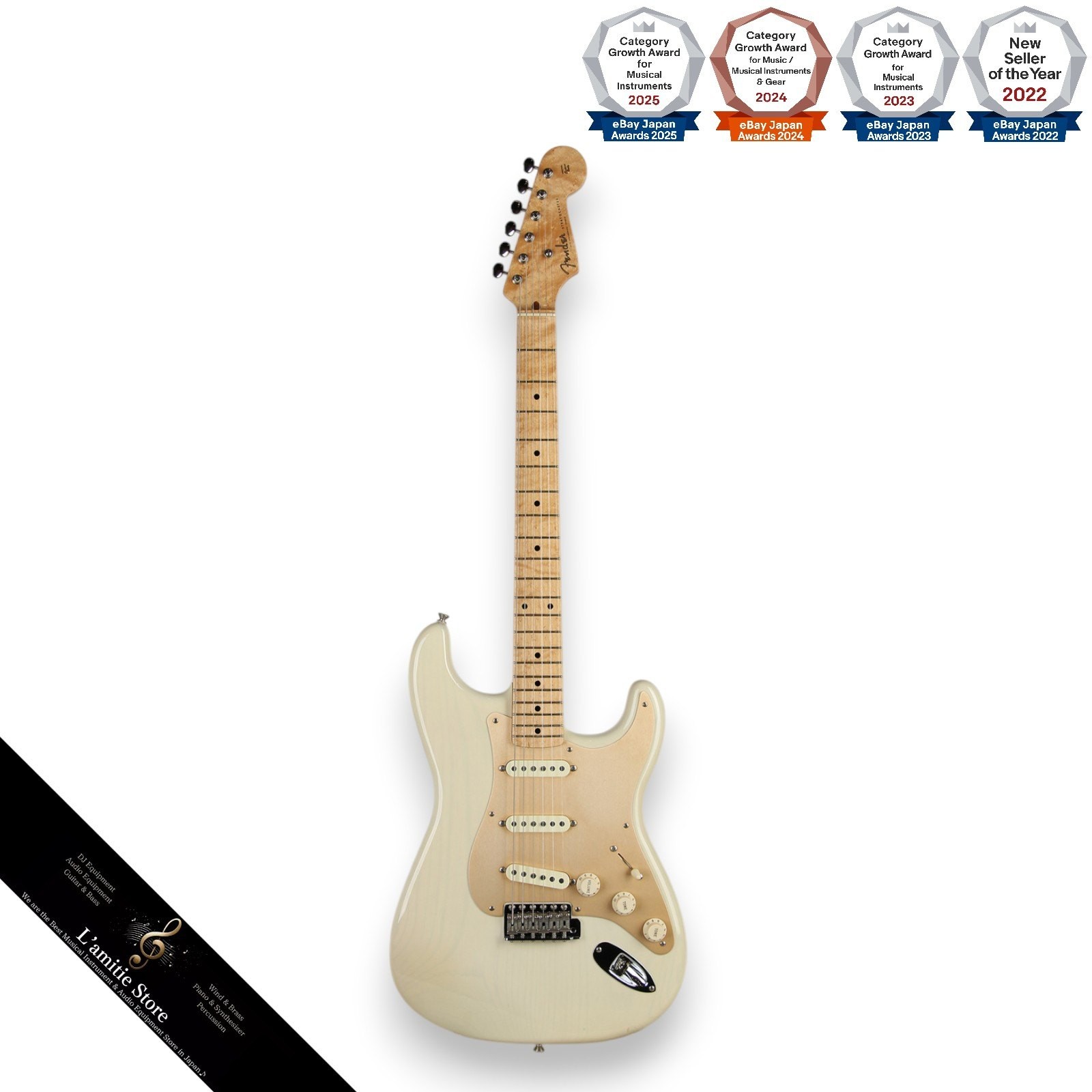 Fender Custom Shop Time Machine 1956 Stratocaster White Blonde NOS Electric Gui