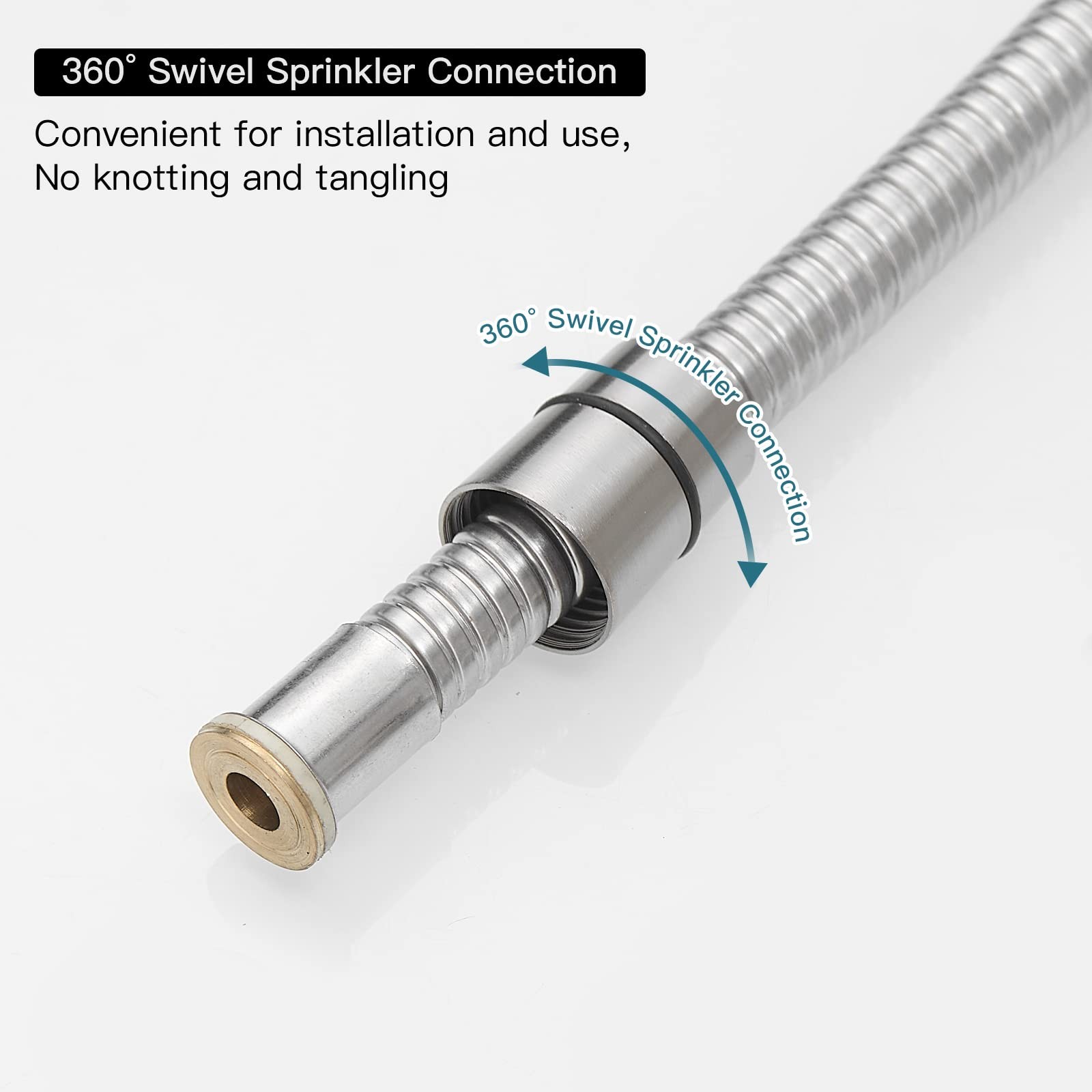 100 Inch Replacement Handheld Shower Hose Brushed Nickel