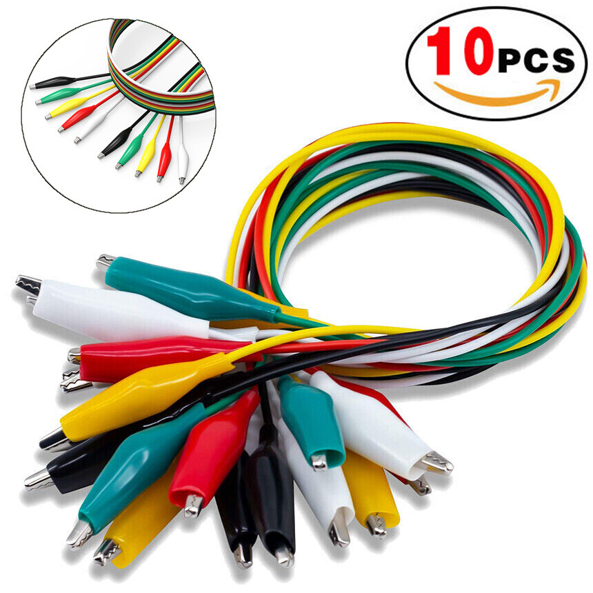 Mutimeter 10 Pieces and 5 Colors Test Lead Probe Set Crocodile Alligator Clips