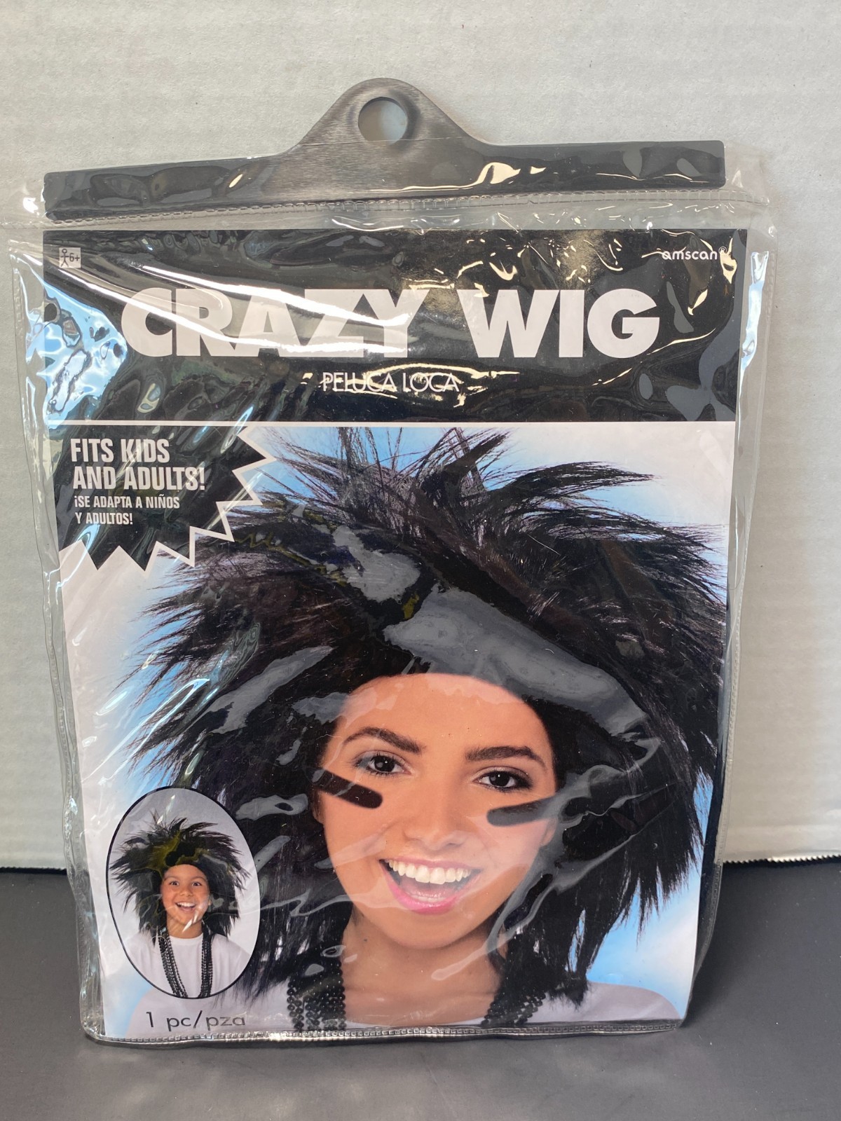 New Crazy Party Wig – Black Costume Wig for Halloween, Parties, and Events