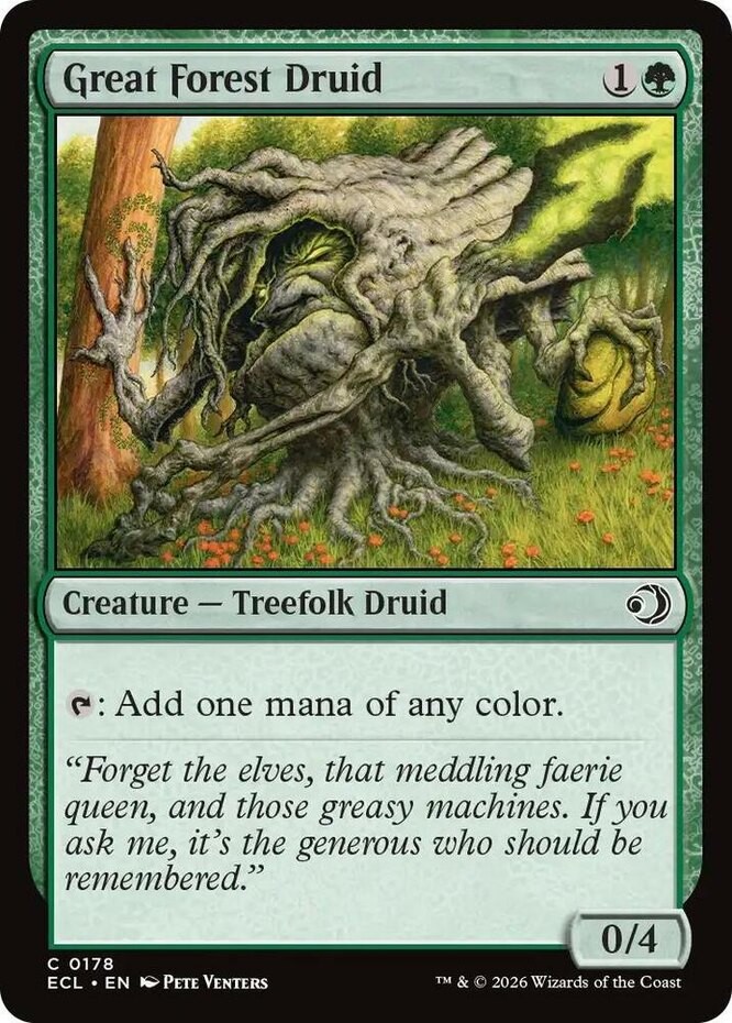 x4 Great Forest Druid - Foil C MTG Lorwyn Eclipsed M/NM, English