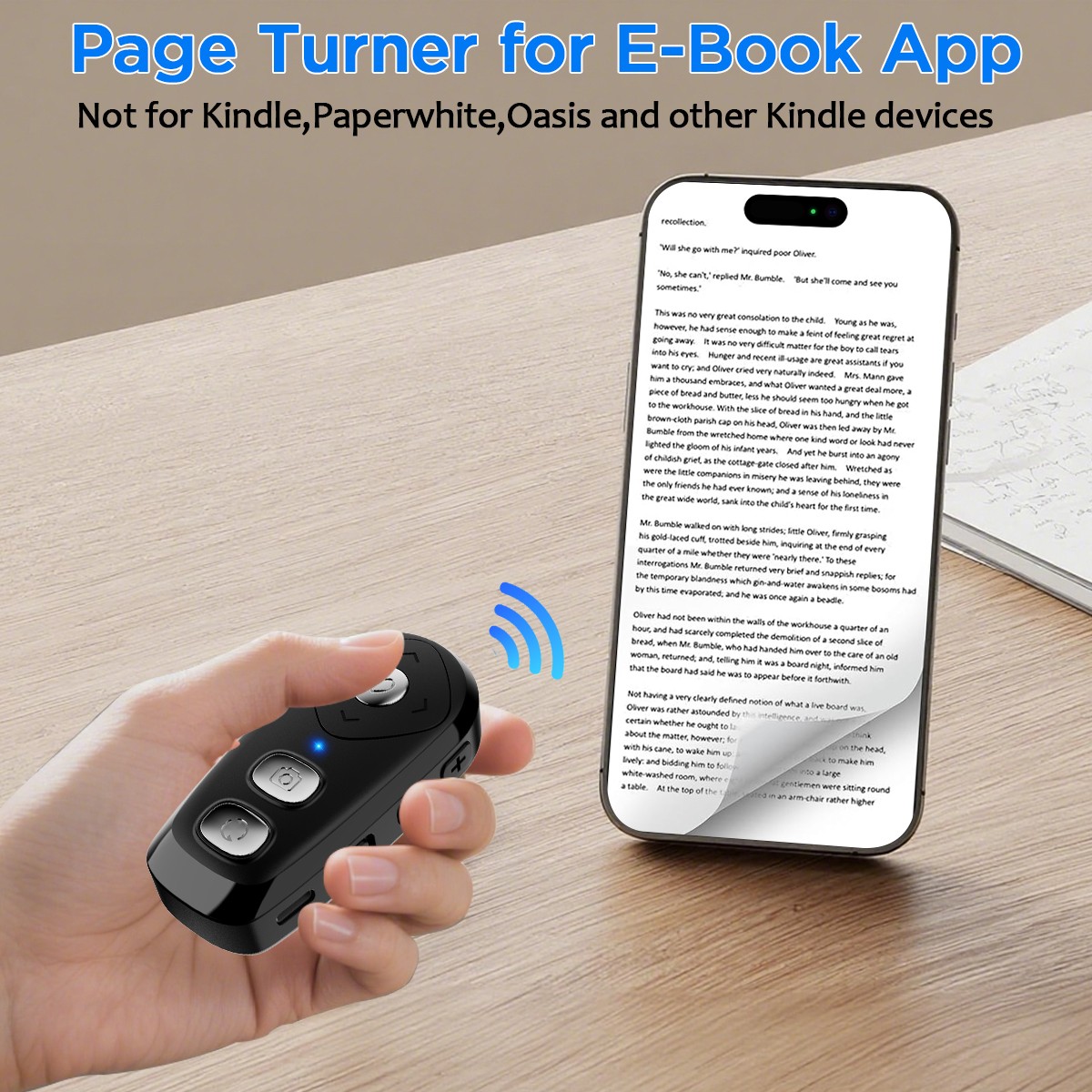 Wireless Camera Remote Control Shutter with Front/Rear Camera Switch Clicker