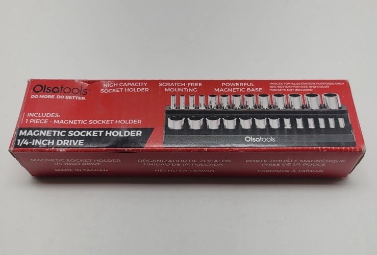 Olsatools 2-Row Magnetic Socket Holder 1/4" Drive (P.N. 1292)