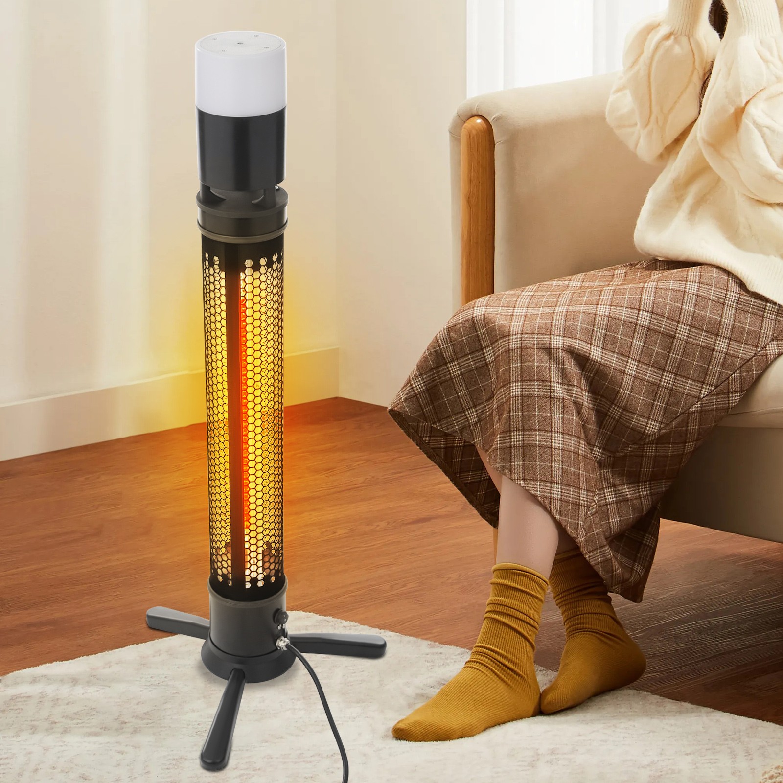 1500W Electric Heater Remote Electric Heater Indoor/Outdoor Infrared Heater 110V
