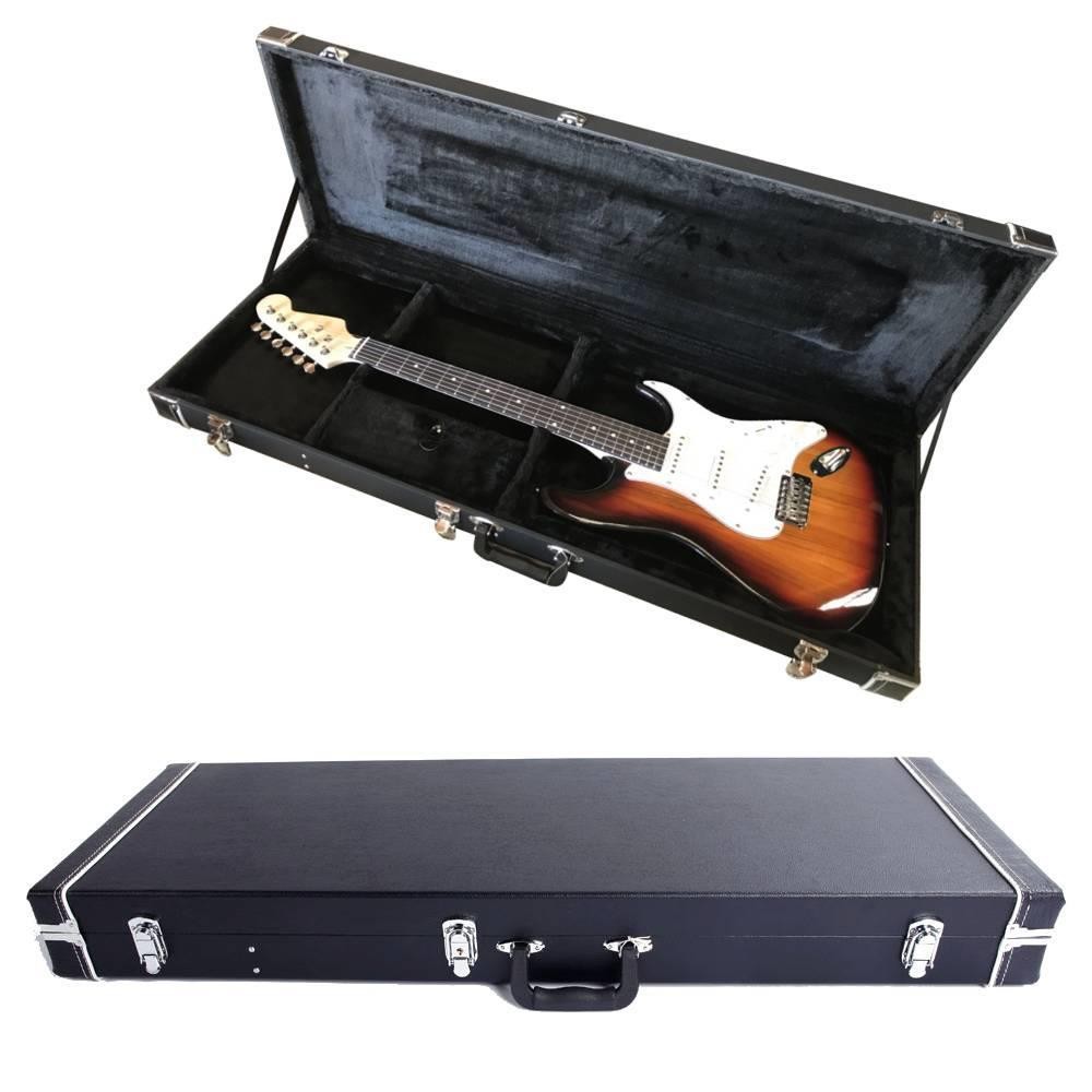 Glarry GST STL Electric Guitar Square Hard-Shell Case w/ Full Neck Support