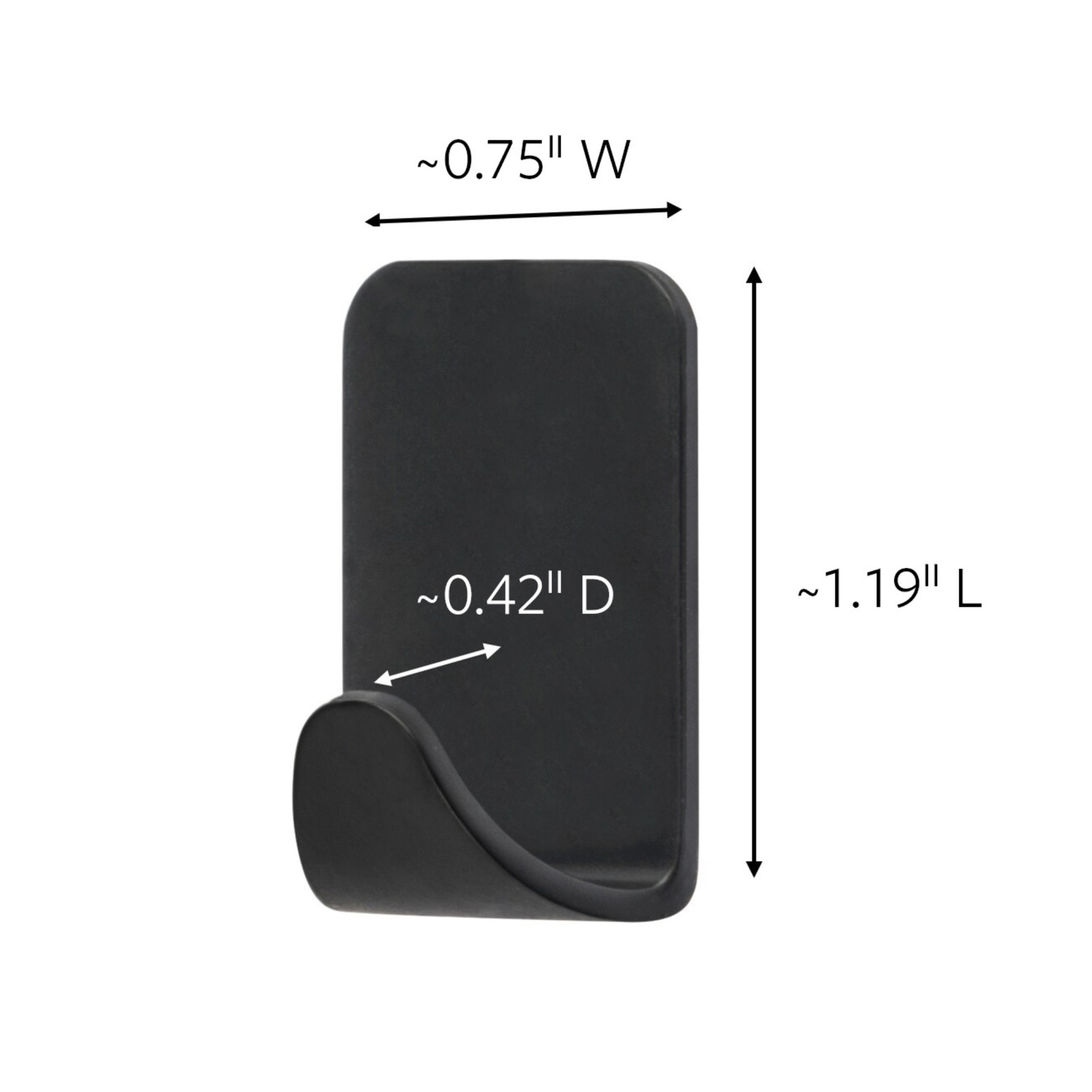 Command Small Metallic Hooks [Removable]: small / 4-pack (Black)