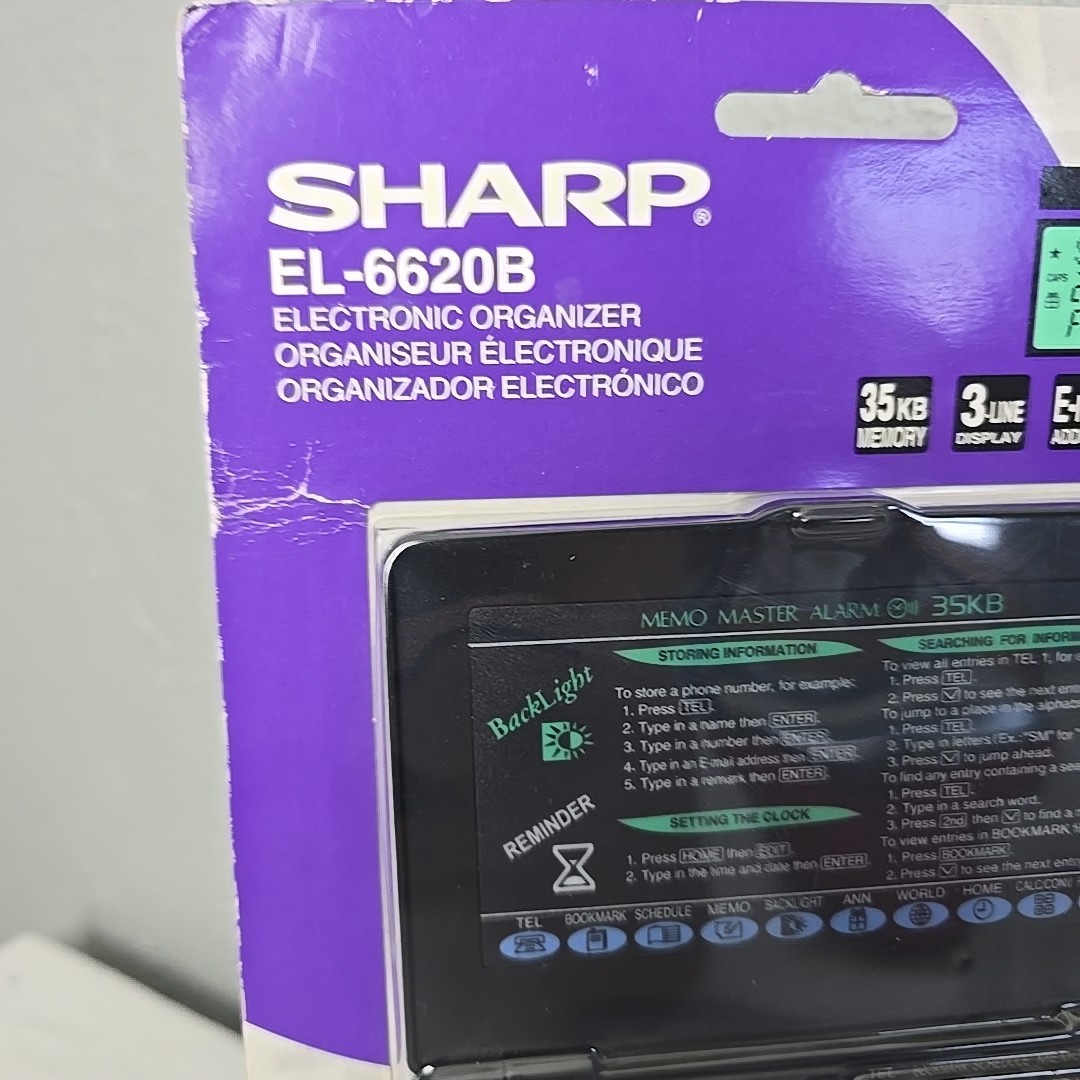 Sharp EL-6620B Vintage Electronic Organizer NIB