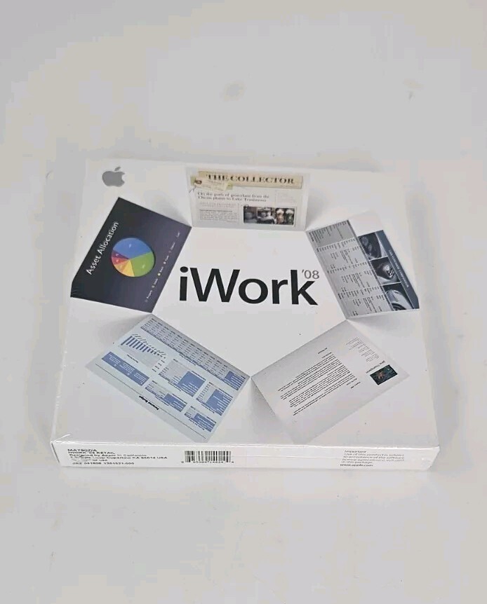 MA790Z/A iWork ‘08 Retail CD Apple Mac Keynote, Pages, Numbers and More NIP